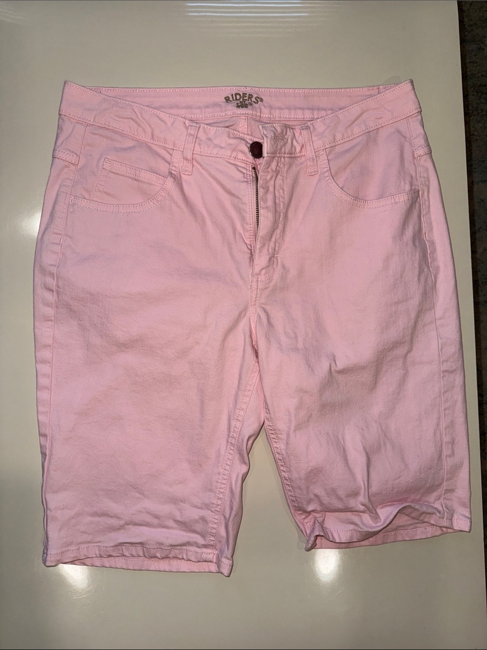 Riders by Lee Light Pink Cotton Bermuda Shorts